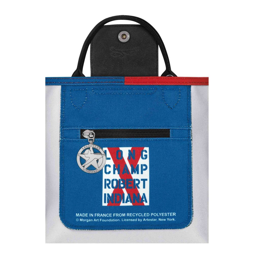 LONGCHAMP & ROBERT INDIANA SAC TRAVERS BLANC