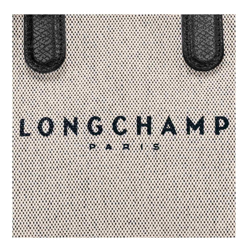 LONGCHAMP ESSENTIAL TOILE SAC A MAIN XS ECRU