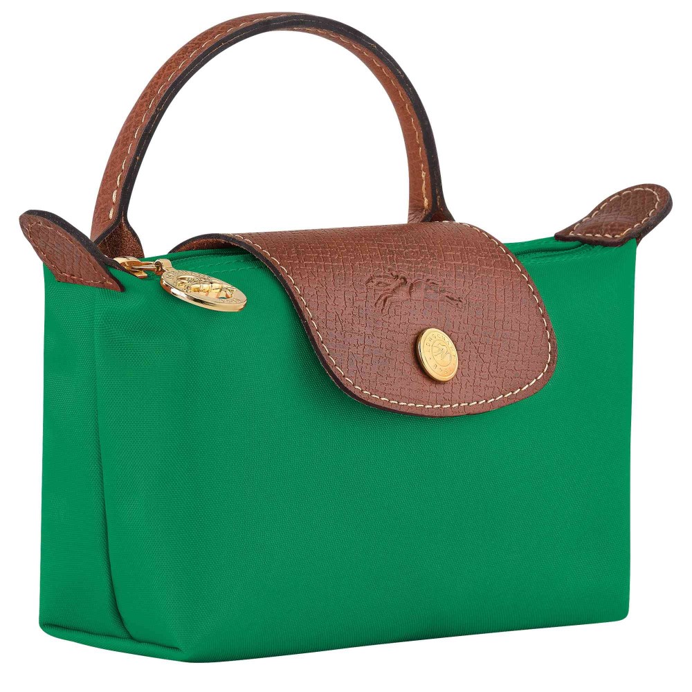 LONGCHAMP LE PLIAGE ORIGINAL TROUSSE A RABAT VERT