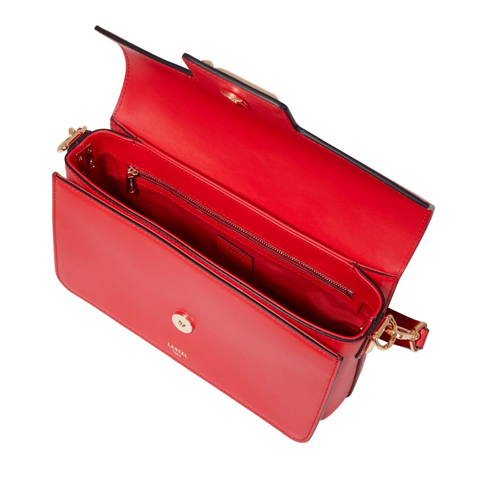 LANCEL ANGELE SAC BAGUETTE ROUGE BAISER