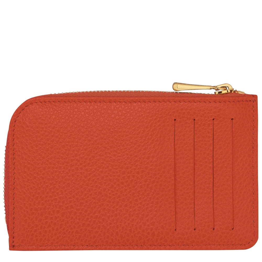 LONGCHAMP LE FOULONNE PORTE CARTES / MONNAIE PAPRIKA