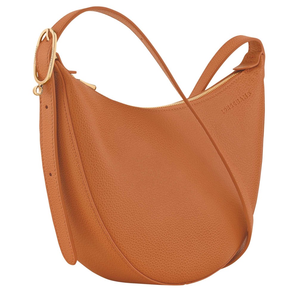 LONGCHAMP LE FOULONNE SAC PORTE TRAVERS DEMIE LUNE AMBRE