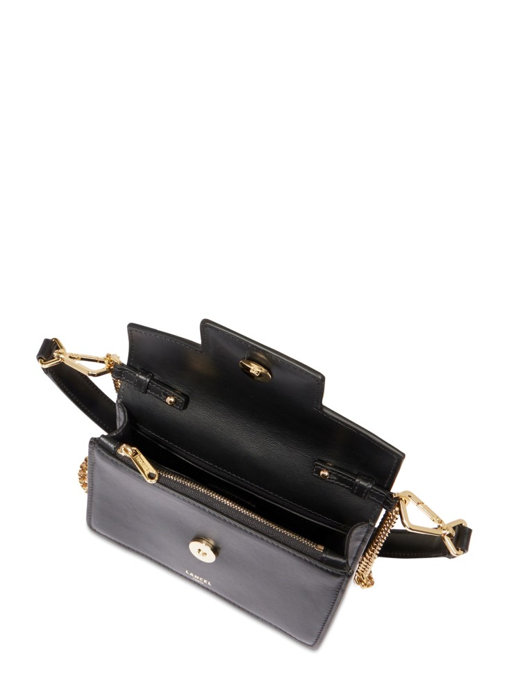 LANCEL ANGELE MINI SAC A RABAT NOIR 