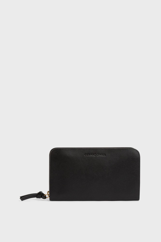 GERARD DAREL PORTEFEUILLE COMPACT ZIPPE NOIR