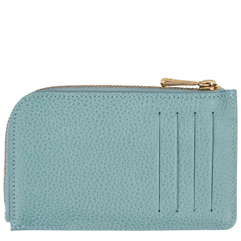 LONGCHAMP LE FOULONNE PORTE CARTES MONNAIE ID EUCALYPTUS