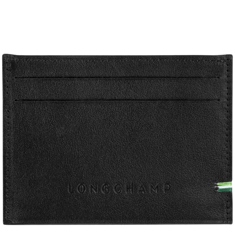 LONGCHAMP SUR SEINE PORTE CARTES PLAT 4CC NOIR