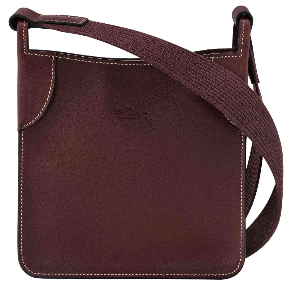 LONGCHAMP LE FOULONNE SELLERIE SAC ZIPPE PORTE TRAVERS S PRUNE