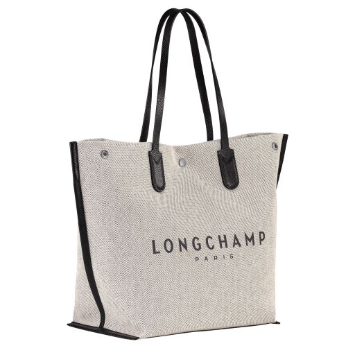 LONGCHAMP ESSENTIAL TOILE SAC CABAS L ECRU