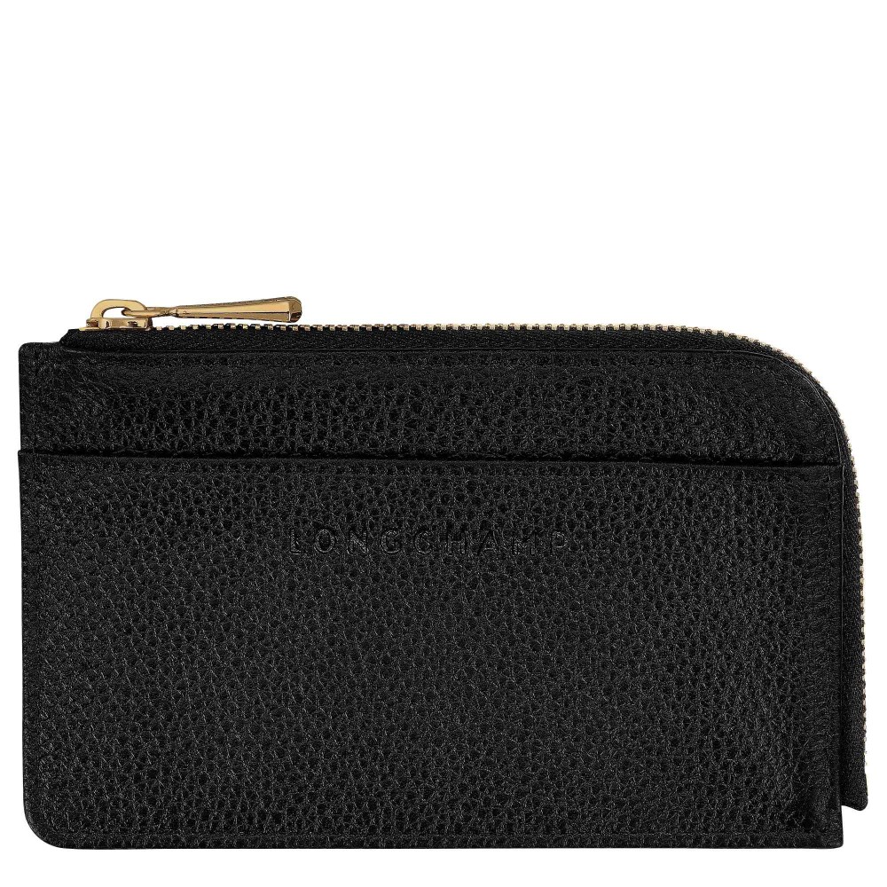 LONGCHAMP LE FOULONNE PORTE CARTES MONNAIE ID NOIR