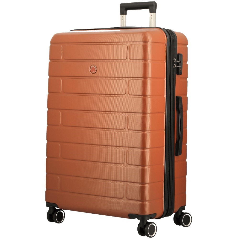 JUMP ESCO VALISE GRAND MODELE RIGIDE EXTENSIBLE TERRACOTTA