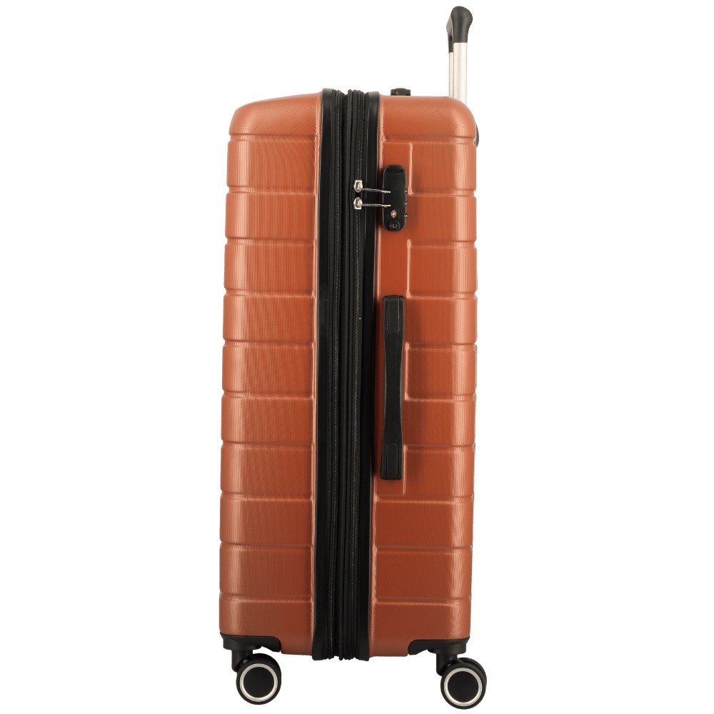 JUMP ESCO VALISE GRAND MODELE RIGIDE EXTENSIBLE TERRACOTTA