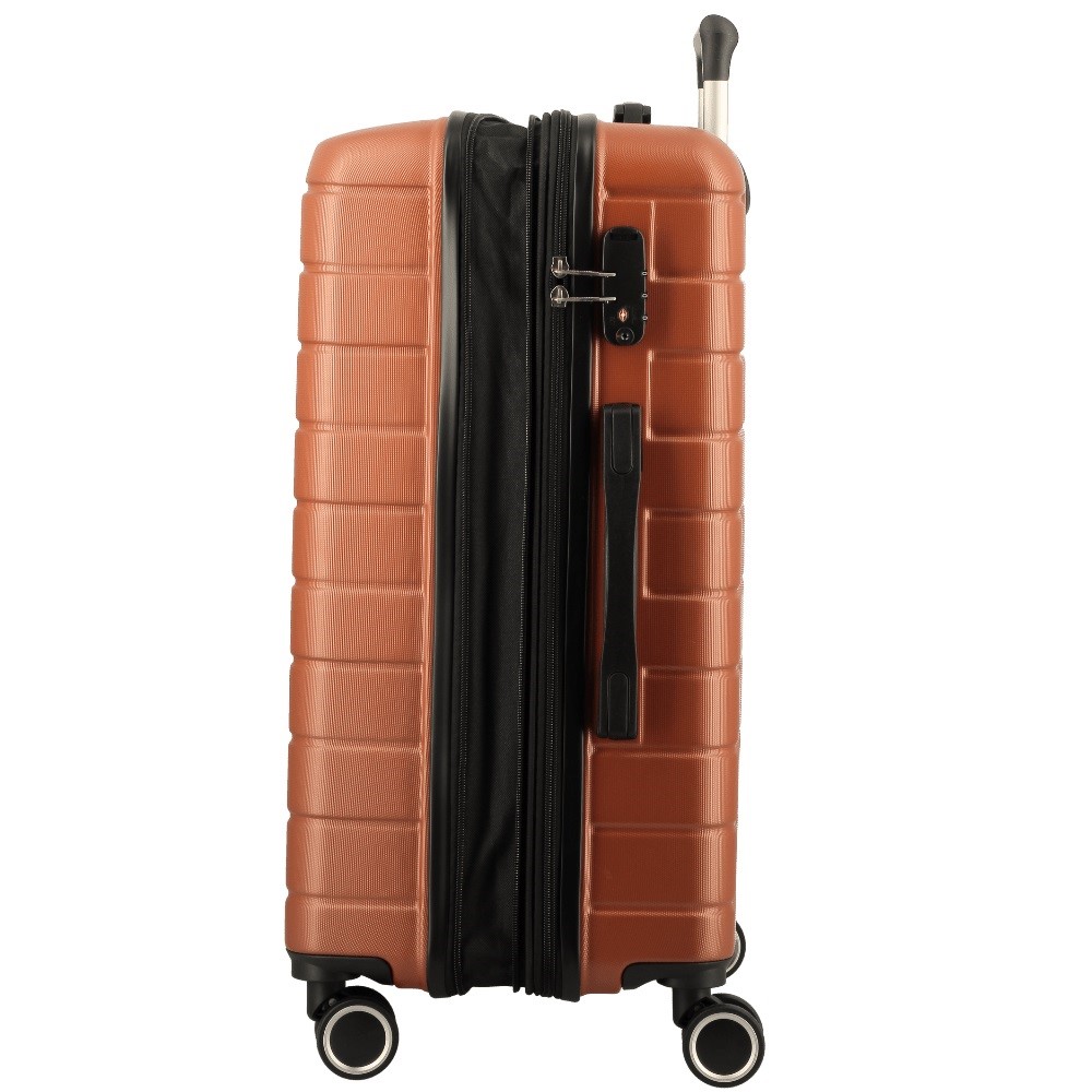 JUMP ESCO VALISE GRAND MODELE RIGIDE EXTENSIBLE TERRACOTTA