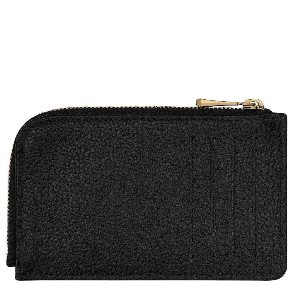 LONGCHAMP LE FOULONNE PORTE CARTES MONNAIE ID NOIR