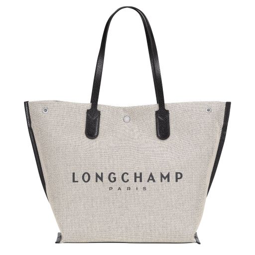 LONGCHAMP ESSENTIAL TOILE SAC CABAS L ECRU