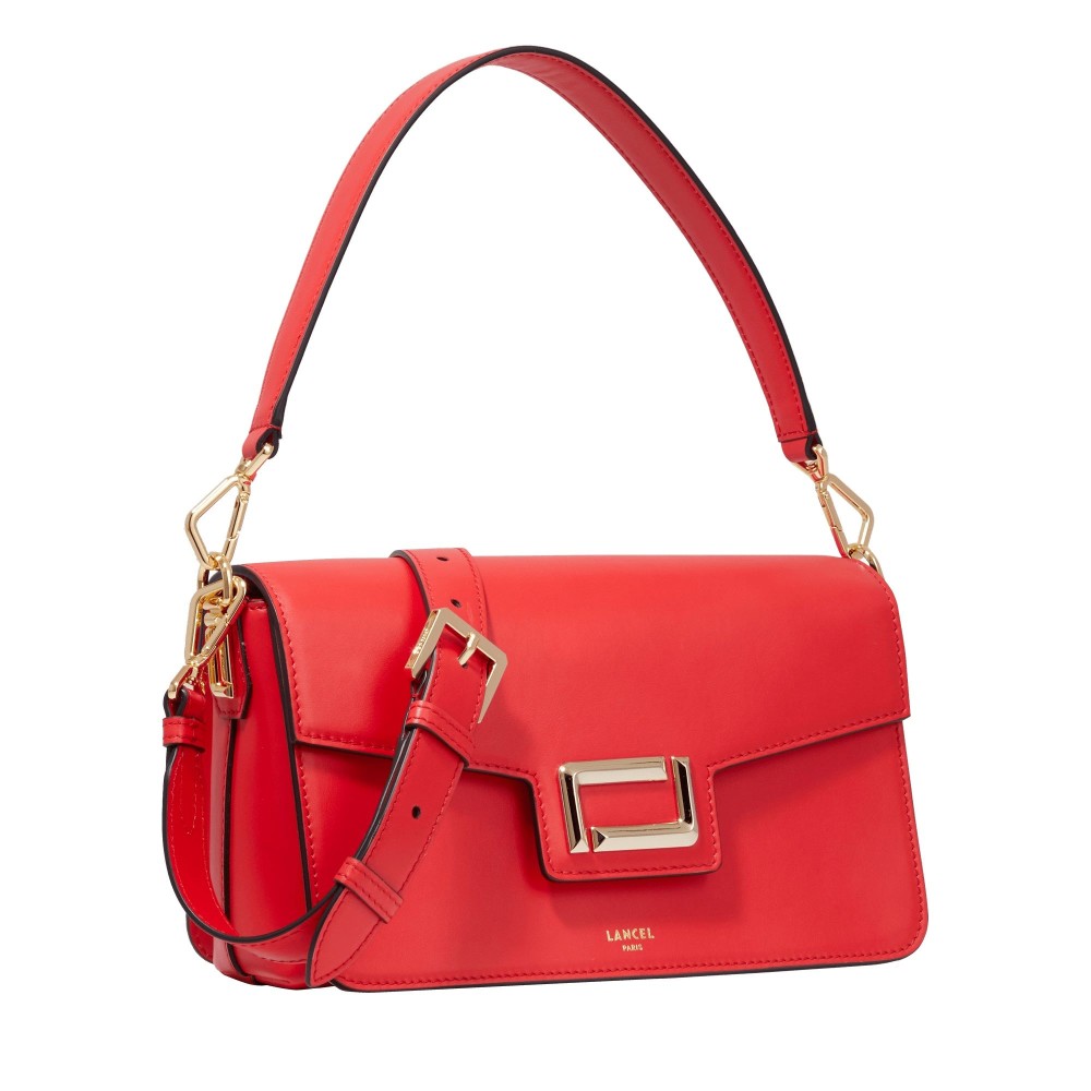 LANCEL ANGELE SAC BAGUETTE ROUGE BAISER