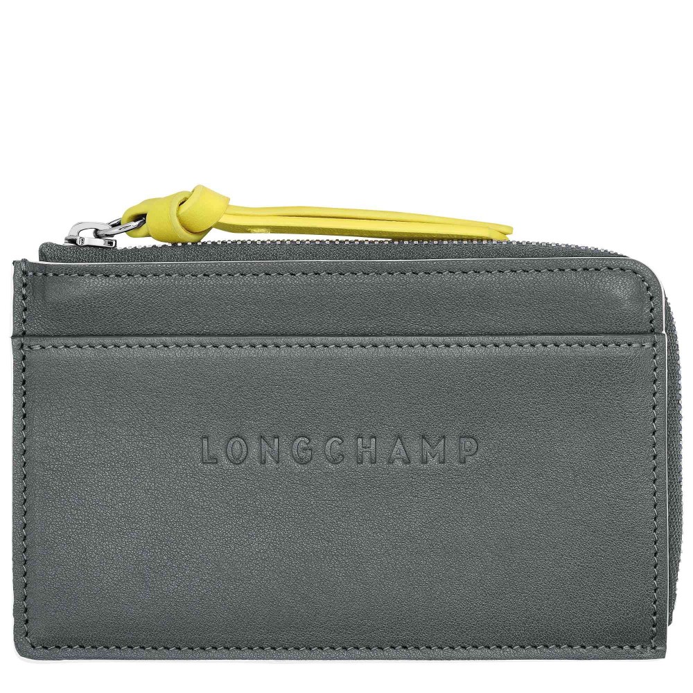 LONGCHAMP - 3D CONTRASTE PORTE MONNAIE PORTE CARTE PLAT ZIPPE FUSIL